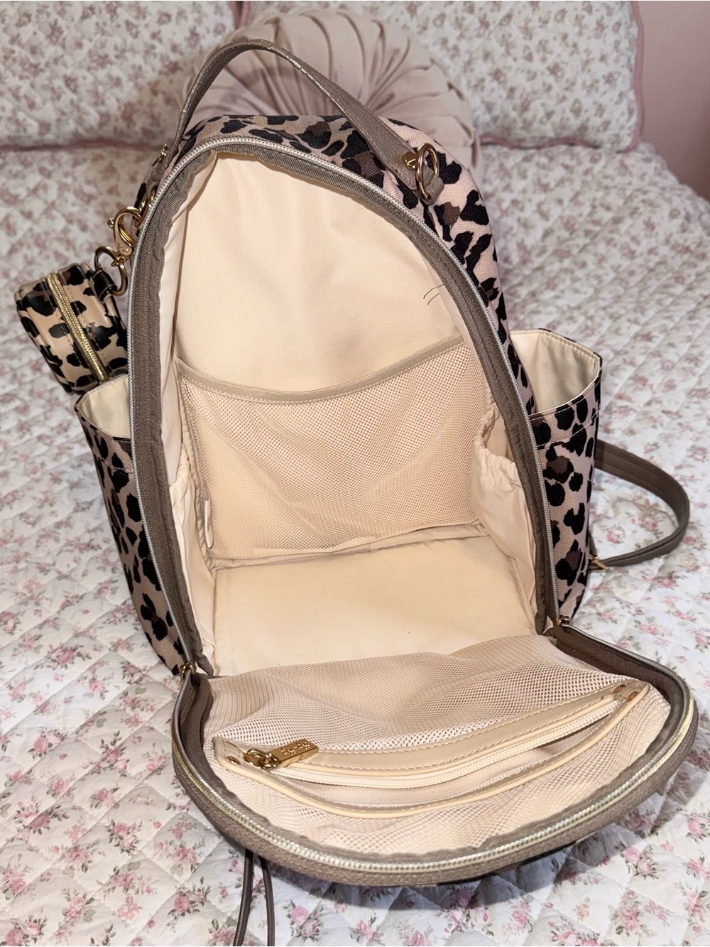 Itzy Ritzy Leopard Mini Backpack with Mini Bag - Picture 3 of 12